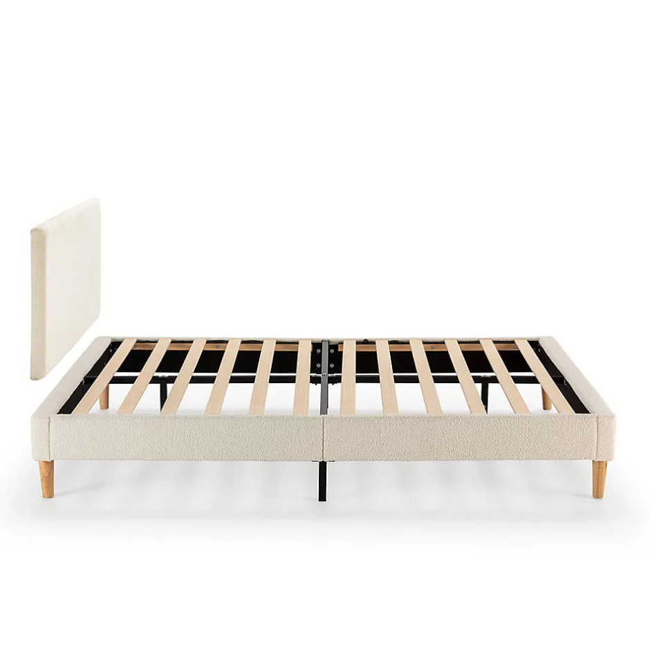 Vs Venta-Stock Sommier + tête de lit Niebla 140x190 cm Beige