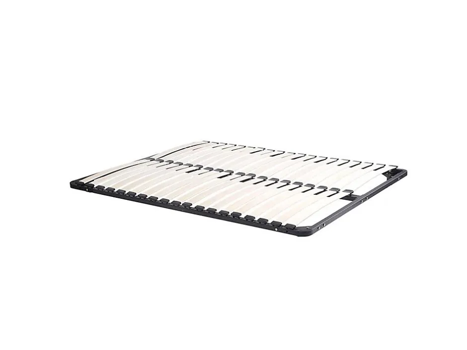 Vente-unique Sommier cadre à lattes 120 x 190 cm - 2x19 lattes - Sans pieds - Noir - KALISTA de YSMÉE Hot