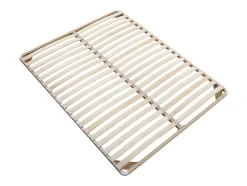 Vente-unique Sommier cadre à lattes 140 x 190 cm - 2x19 lattes - Sans pieds - Beige - KALISTA de YSMÉE