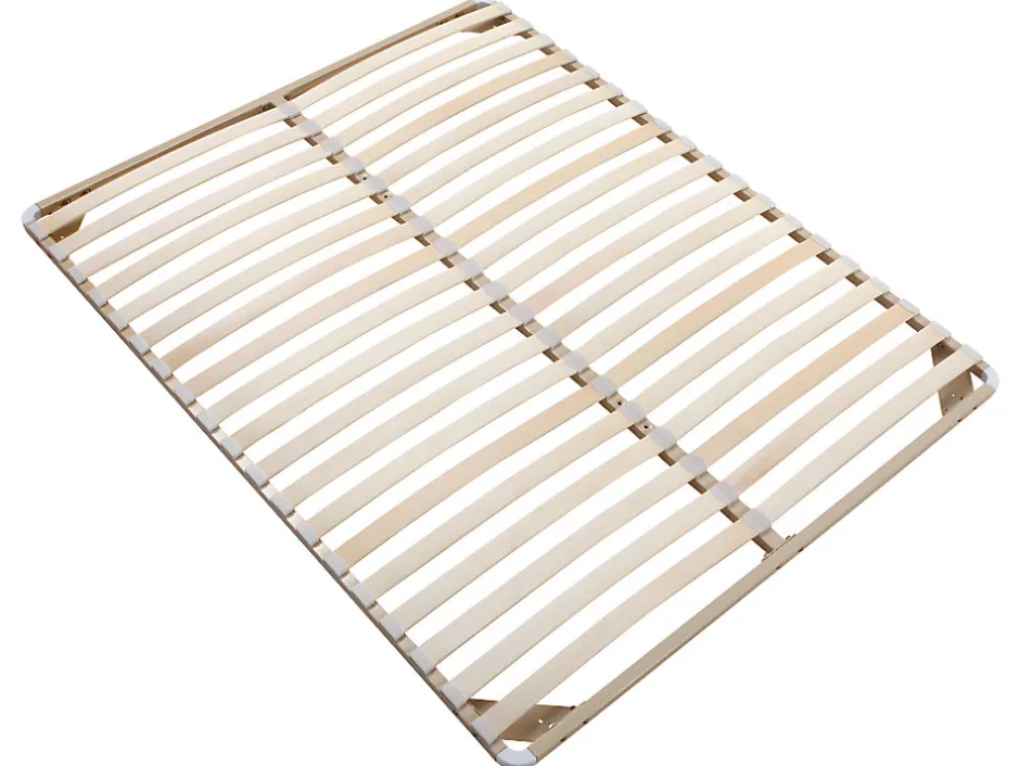 Vente-unique Sommier cadre à lattes 140 x 190 cm - 2x19 lattes - Sans pieds - Beige - KALISTA de YSMÉE