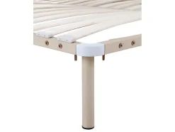 Vente-unique Sommier cadre à lattes 140 x 190 cm - 2x19 lattes avec pieds - Beige - KALISTA de YSMÉE