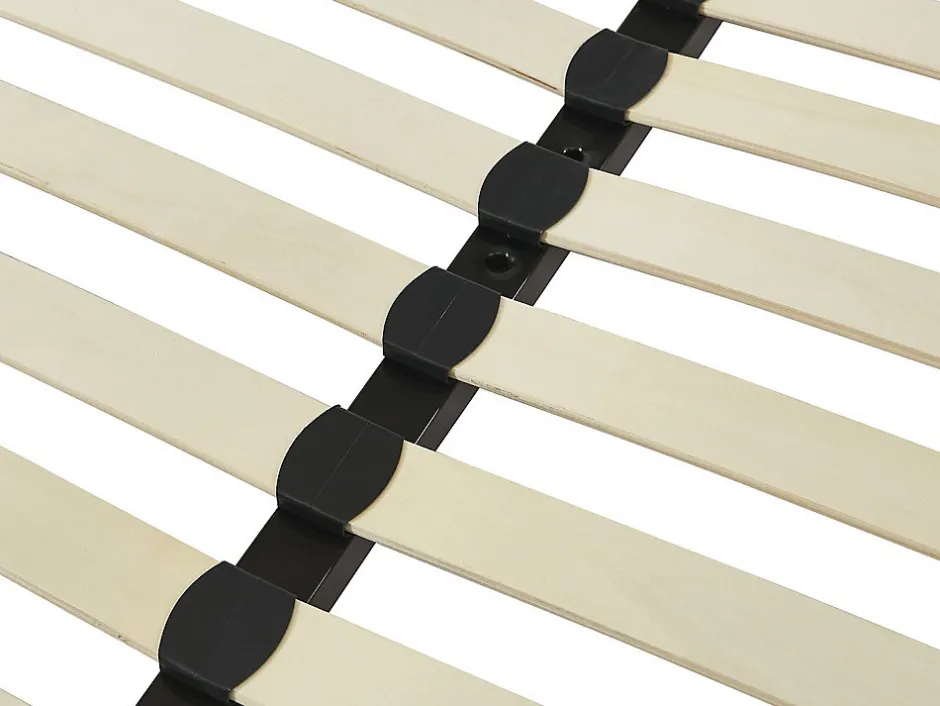 Vente-unique Sommier cadre à lattes 180 x 200 cm - 2x19 lattes - Sans pieds - Noir - KALISTA de YSMÉE