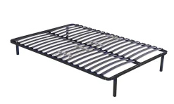 Provence Literie Sommier Cadre à lattes Renforcé 140x190 cm - Compatible avec tous matelas - Soutien réglable - 17 lattes en 9mm - Structure métal