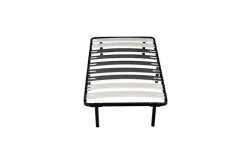 Nuits D'Or Sommier Cadre à lattes 70x190 cm - 29 cm - Compatible avec Matelas Standard - 9 Larges Lattes de 12,5 cm - Metal Epaisseur 1,2 mm