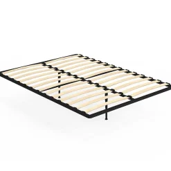 IDMarket Sommier cadre métal à lattes fixe 140 x 190 cm
