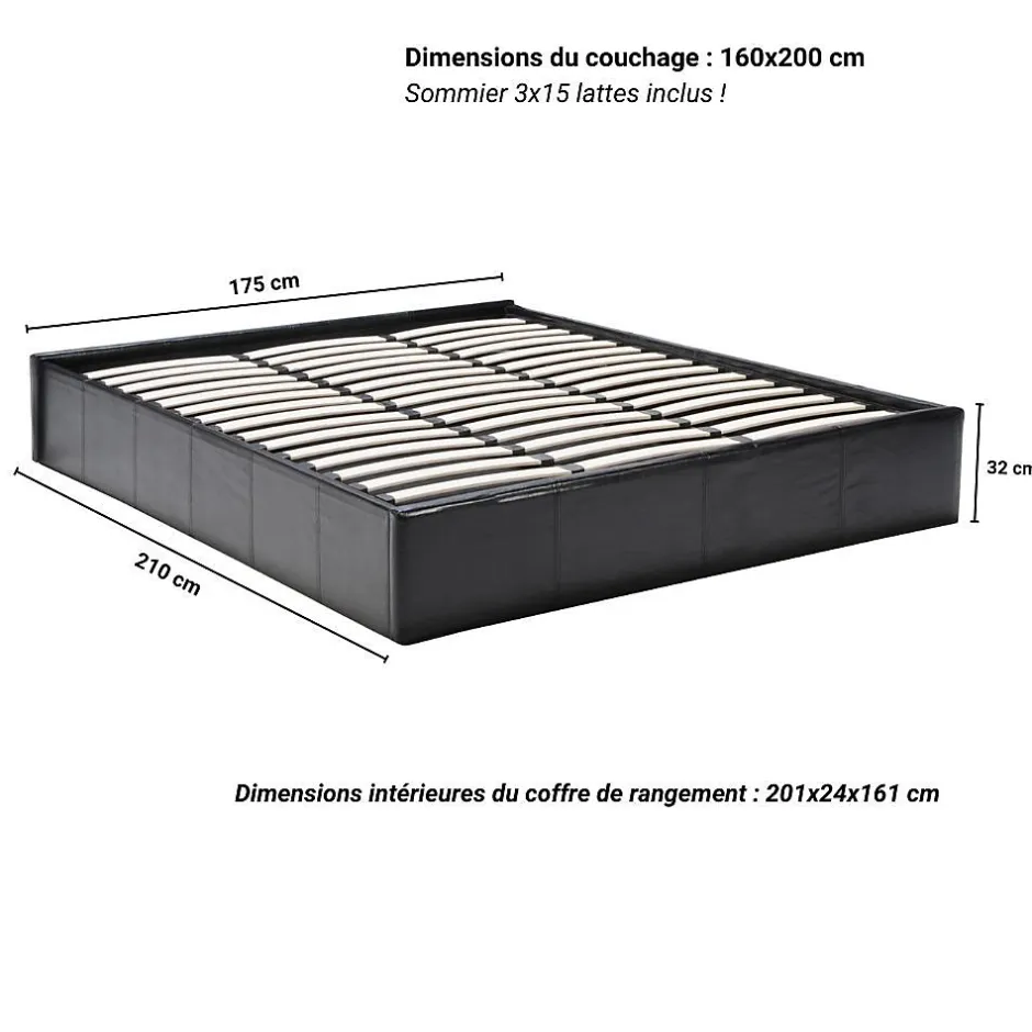 Weber Industries SOMMIER COFFRE 140 TORINO-1620-NOIR Discount