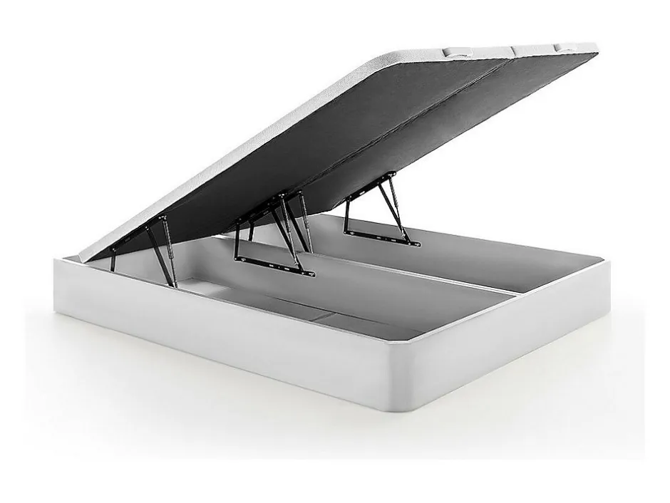 Vente-unique Sommier coffre 180 x 200 cm - Blanc mat - HESTIA de YSMÉE