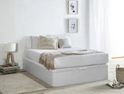 Vente-unique Sommier coffre 160 x 200 cm - Blanc mat - HESTIA de YSMÉE