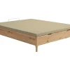 Vente-unique Sommier coffre 140 x 190 cm - Naturel clair - VEONA de YSMÉE Outlet