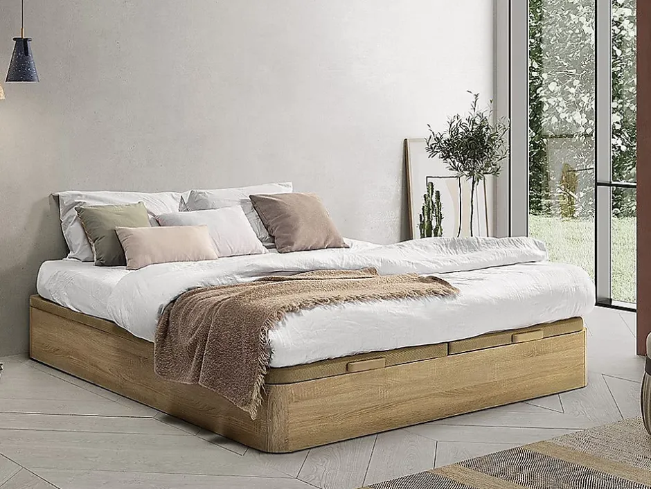 Vente-unique Sommier coffre 180 x 200 cm - Naturel clair - HESTIA de YSMÉE Clearance