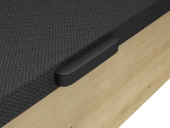 Vente-unique Sommier coffre 120 x 200 cm - Naturel clair et noir - NAMOSI de YSMÉE