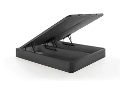 Vente-unique Sommier coffre 180 x 200 cm - Noir mat - HESTIA de YSMÉE