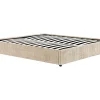Vente-unique Sommier coffre 160 x 200 cm en tissu texturé - Beige - FIRMEO de YSMÉE Discount