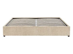 Vente-unique Sommier coffre 160 x 200 cm en tissu texturé - Beige - FIRMEO de YSMÉE Discount