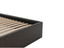 Vente-unique Sommier coffre 140 x 190 cm en tissu - Gris anthracite - PONTOS de YSMÉE Hot