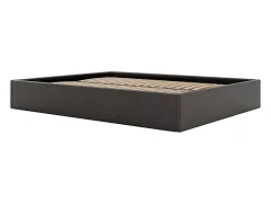 Vente-unique Sommier coffre 140 x 190 cm en tissu - Gris anthracite - PONTOS de YSMÉE Hot