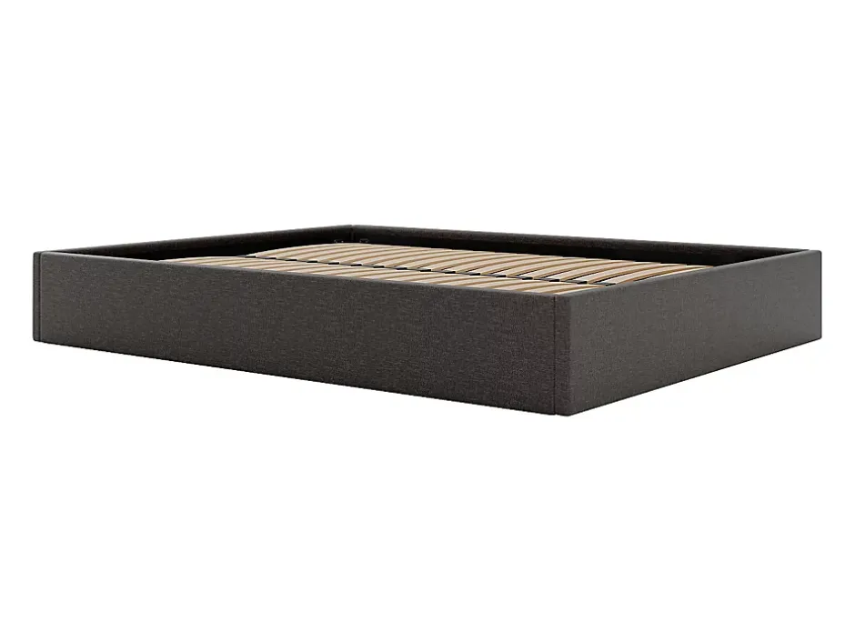 Vente-unique Sommier coffre 140 x 190 cm en tissu - Gris anthracite - PONTOS de YSMÉE Hot