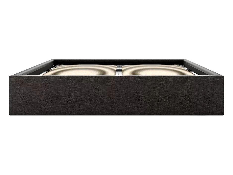Vente-unique Sommier coffre 140 x 190 cm en tissu - Gris anthracite - PONTOS de YSMÉE Hot