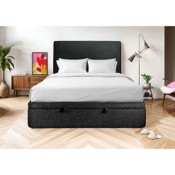 Sommeil De Plomb Sommier Coffre Bouclette Noir 140x200 H39cm