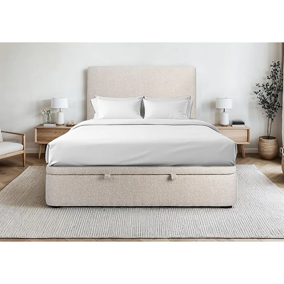 Sommeil De Plomb Sommier Coffre Bouclette Beige 160x200 H39cm Outlet