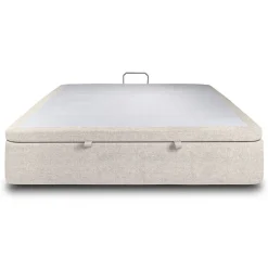 Sommeil De Plomb Sommier Coffre Tissu Beige clair 140x200 H39cm New