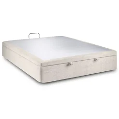 Sommeil De Plomb Sommier Coffre Tissu Beige clair 140x200 H39cm New
