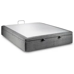 Sommeil De Plomb Sommier Coffre Tissu Gris anthracite 140x190 H39cm Sale