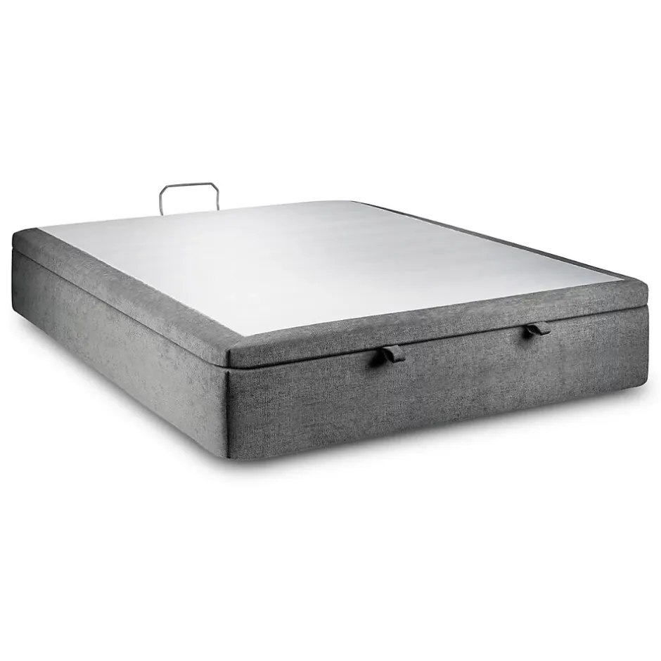 Sommeil De Plomb Sommier Coffre Tissu Gris anthracite 140x190 H39cm Sale