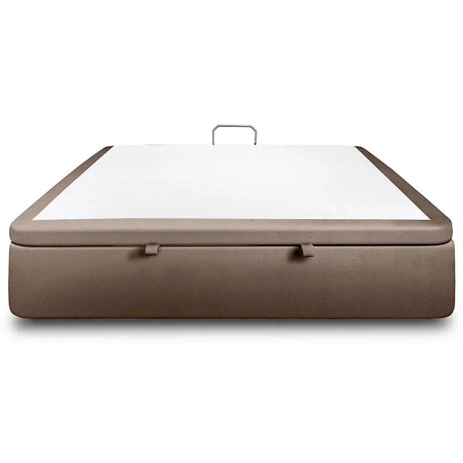 Sommeil De Plomb Sommier Coffre Velours Taupe 200x200 H39cm Sale