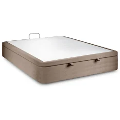 Sommeil De Plomb Sommier Coffre Velours Taupe 160x200 H39cm