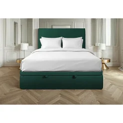 Sommeil De Plomb Sommier Coffre Velours Vert 140x190 H39cm Hot