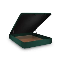 Sommeil De Plomb Sommier Coffre Velours Vert 140x190 H39cm Hot