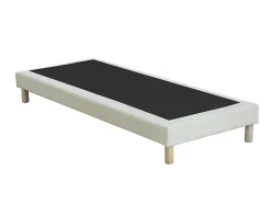 Vente-unique Sommier déco tapissier 90 x 190 cm - Beige - KOZANI de YSMÉE