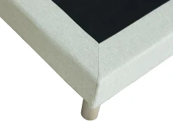 Vente-unique Sommier déco tapissier 90 x 190 cm - Beige - KOZANI de YSMÉE