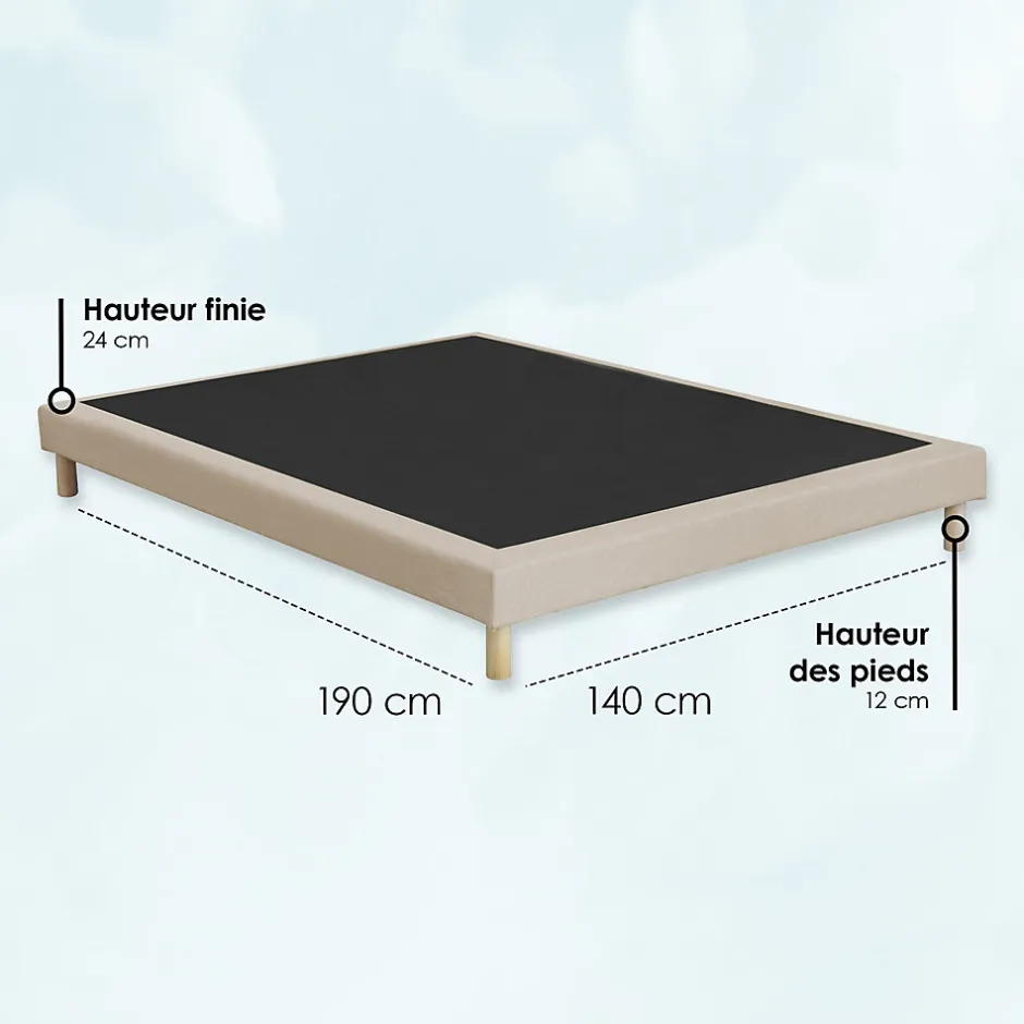 Idliterie Sommier déco tapissier 140x190
