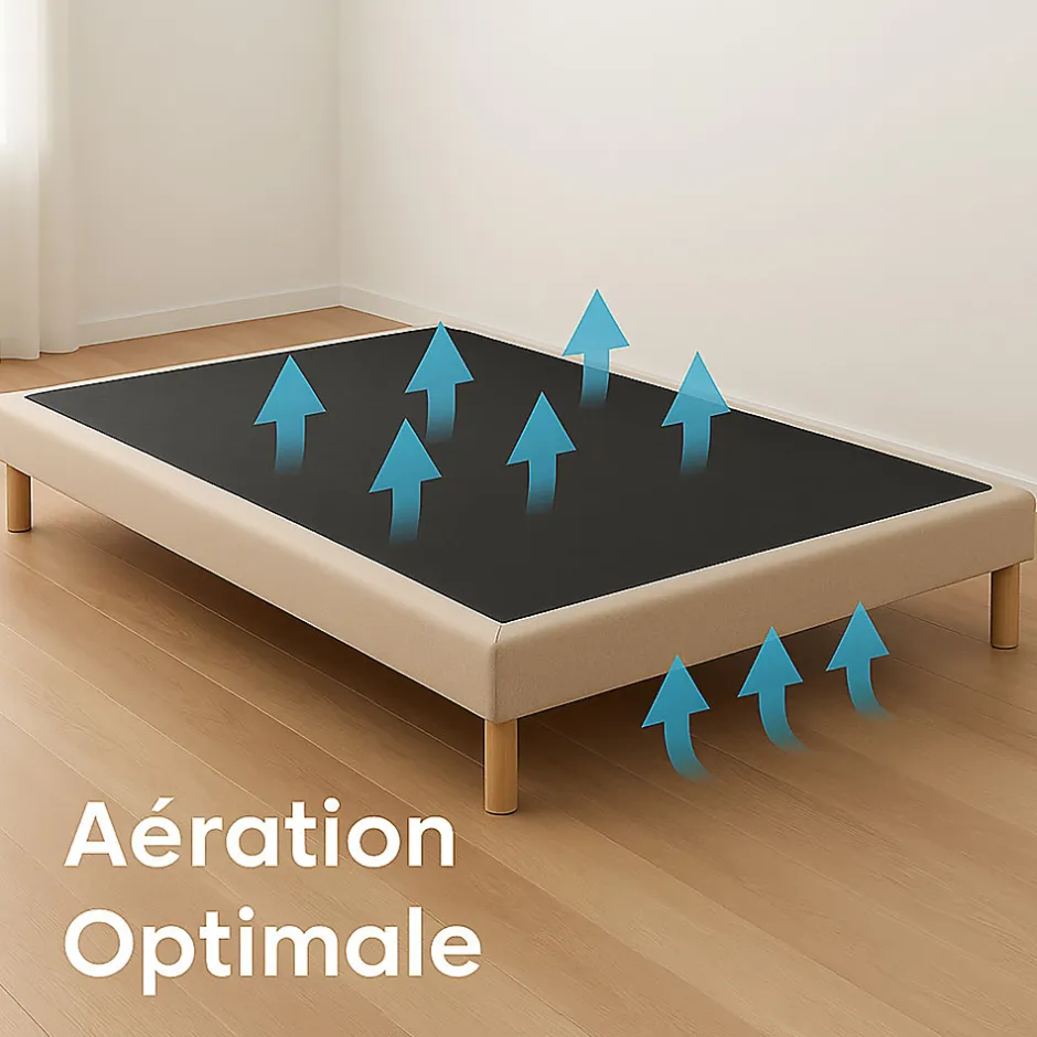 Idliterie Sommier déco tapissier 140x190