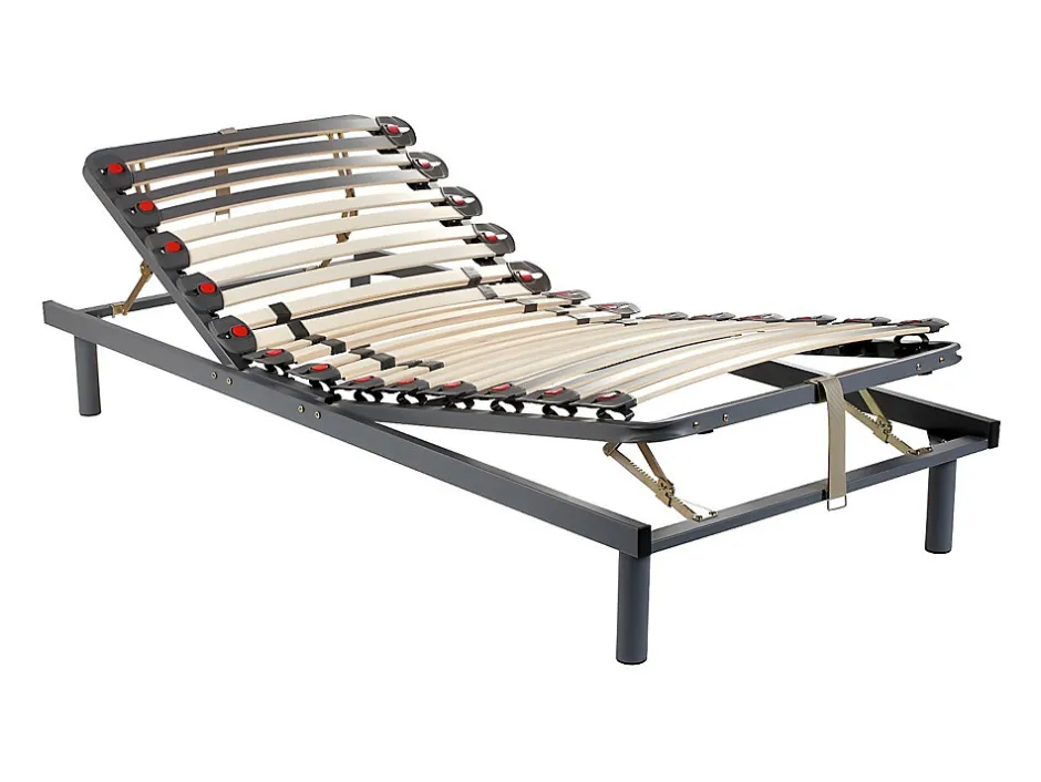 Vente-unique Sommier de relaxation lattes 3 plans de couchage - 80 x 200 cm - RUOTI de YSMÉE