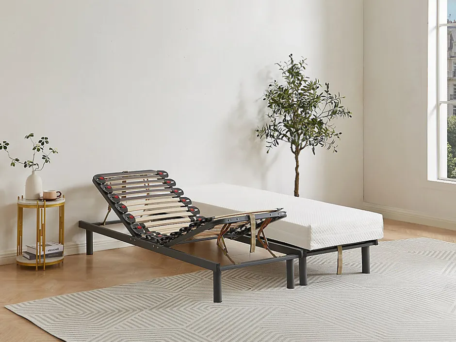 Vente-unique Sommier de relaxation lattes 3 plans de couchage - 80 x 200 cm - RUOTI de YSMÉE