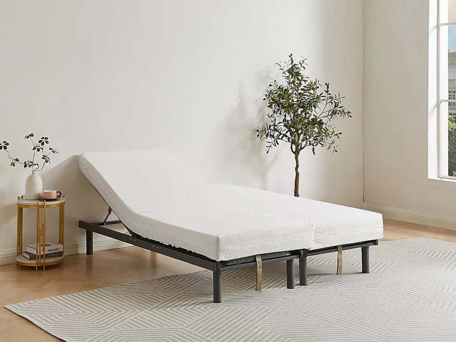 Vente-unique Sommier de relaxation lattes 3 plans de couchage - 80 x 200 cm - RUOTI de YSMÉE