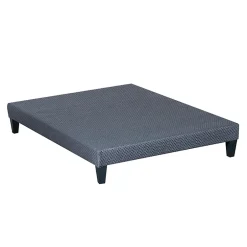 Olympe Literie Sommier en bois Tapissier Kit 90x200 cm Coloris Gris ciment Livré en kit