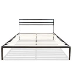 Olympe Literie Sommier en métal avec tête de lit Quiétude 140x190 cm Livré en kit Sale
