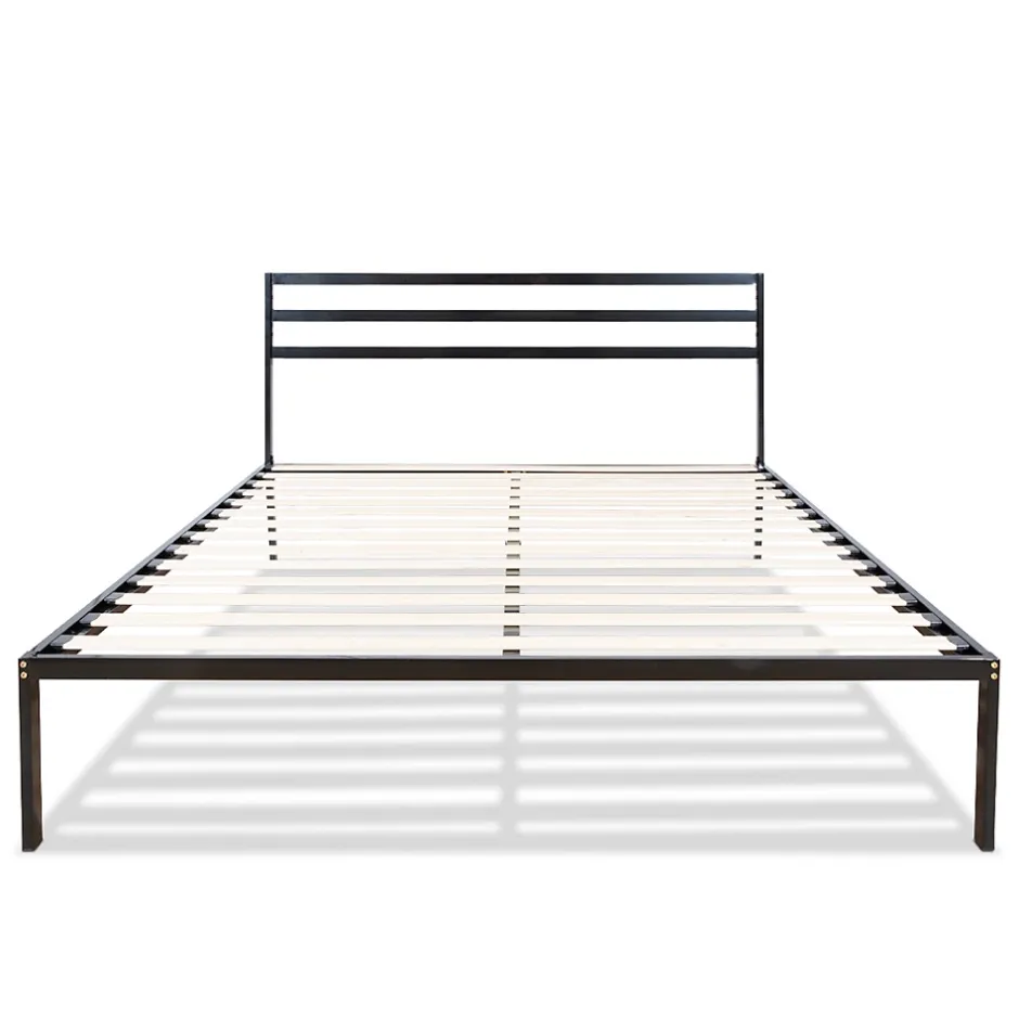 Olympe Literie Sommier en métal avec tête de lit Quiétude 140x190 cm Livré en kit Sale