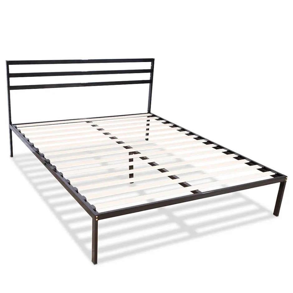 Olympe Literie Sommier en métal avec tête de lit Quiétude 140x190 cm Livré en kit Sale