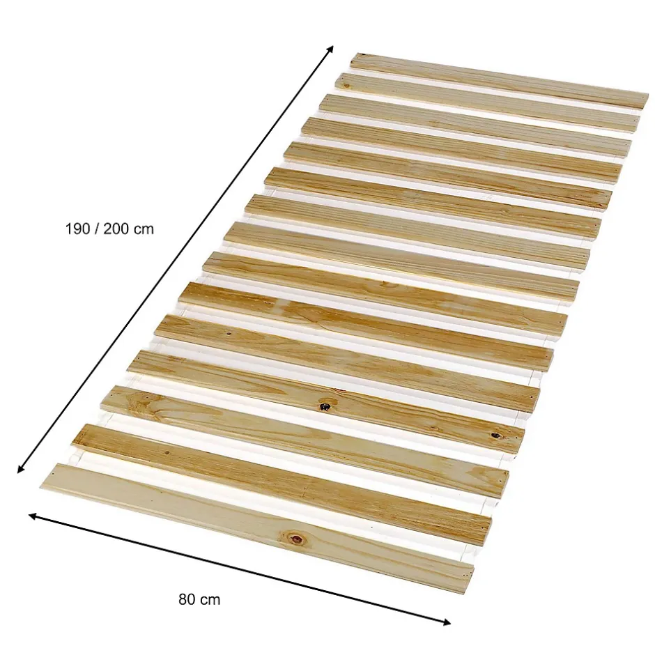 Idimex Sommier en pin massif, 15 lattes sans cadre, compatible couchage 80x190 et 80x200 cm Sale