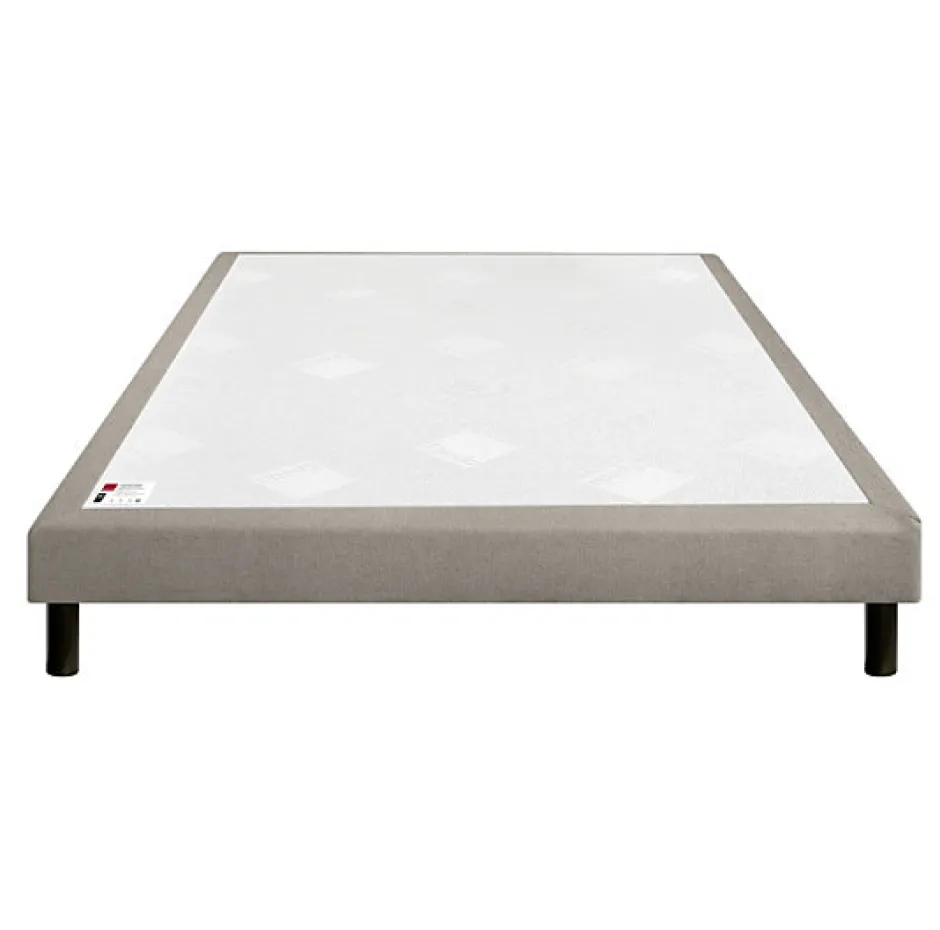 Epeda Sommier CONFORT FERME DECO NATURE 140x200 Chiné Naturel Lattes