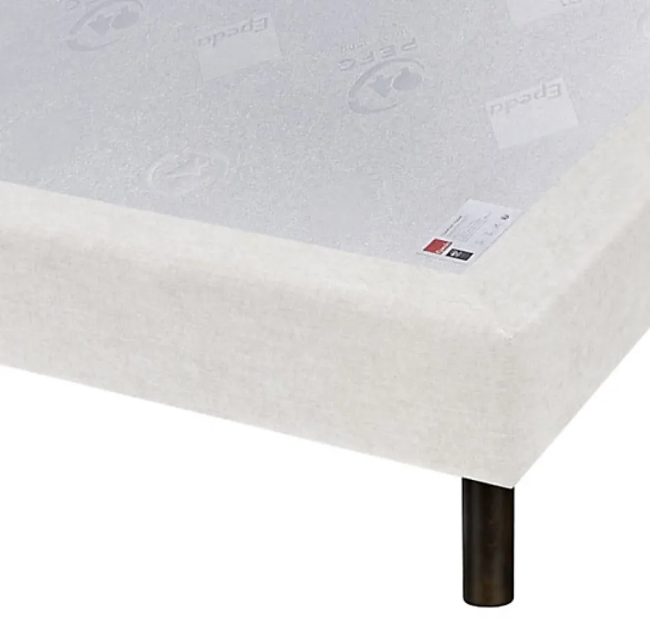 Epeda Sommier CONFORT FERME DECO NATURE 100x200 Tissu gris foncé Lattes Hot