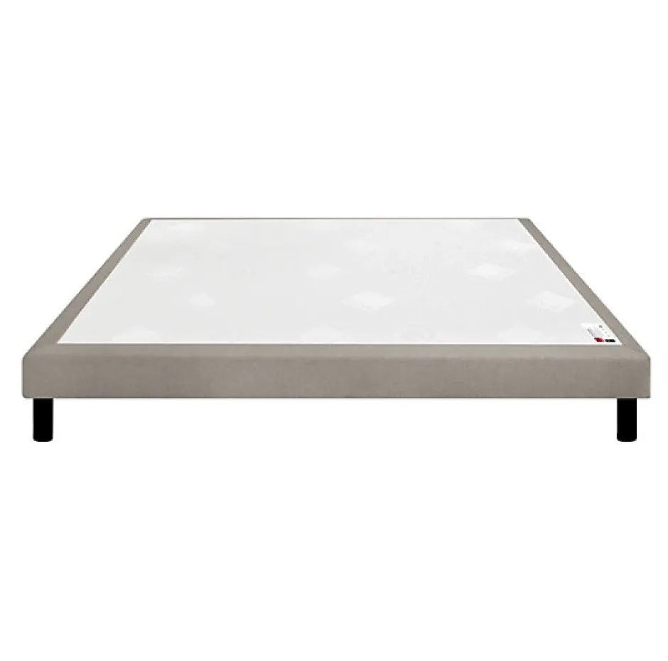 Epeda Sommier CONFORT FERME DECO NATURE 100x200 Tissu gris foncé Lattes Hot