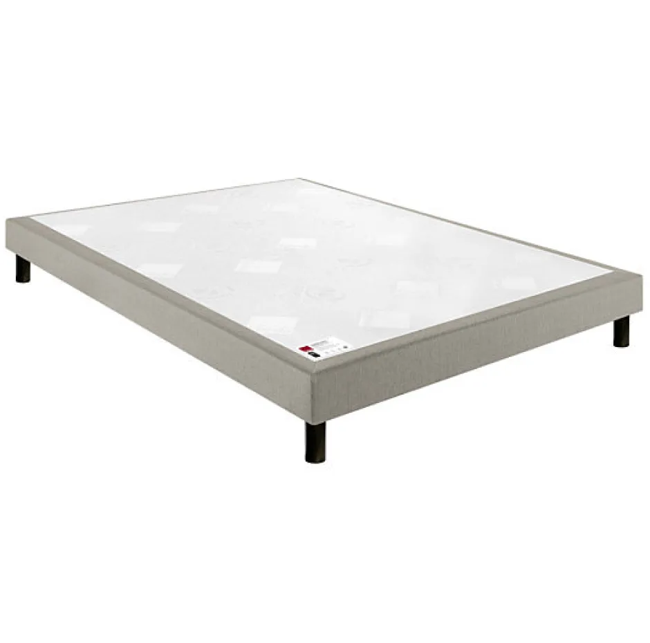 Epeda Sommier CONFORT FERME DECO NATURE 100x200 Tissu gris foncé Lattes Hot