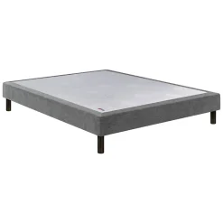 Epeda Sommier CONFORT MEDIUM DECO NATURE 140x200 Gris souris Lattes