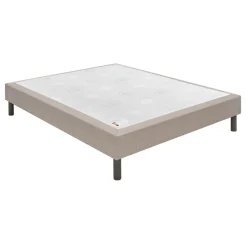 Epeda Sommier CONFORT MEDIUM DECO NATURE 140x200 Gris souris Lattes